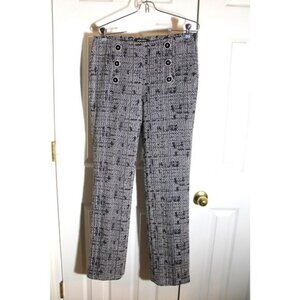 PaperWhite Blue & White Tweed Sailor Pants sz 6
